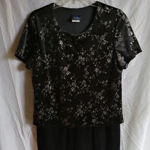Dressy Black Dress, size LP, 1 pc